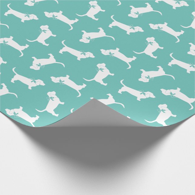 Papel De Regalo Cachorro de perro de Basset (Esquina)