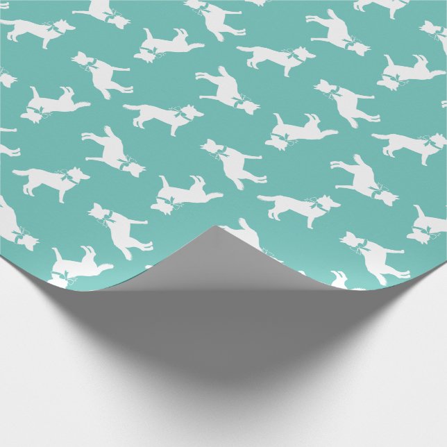 Papel De Regalo Cachorro de perro Husky Siberiano Malamut (Esquina)