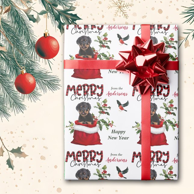 Papel De Regalo Cachorro de Rottweiler en bolsa de regalo para Nav (Subido por el creador)
