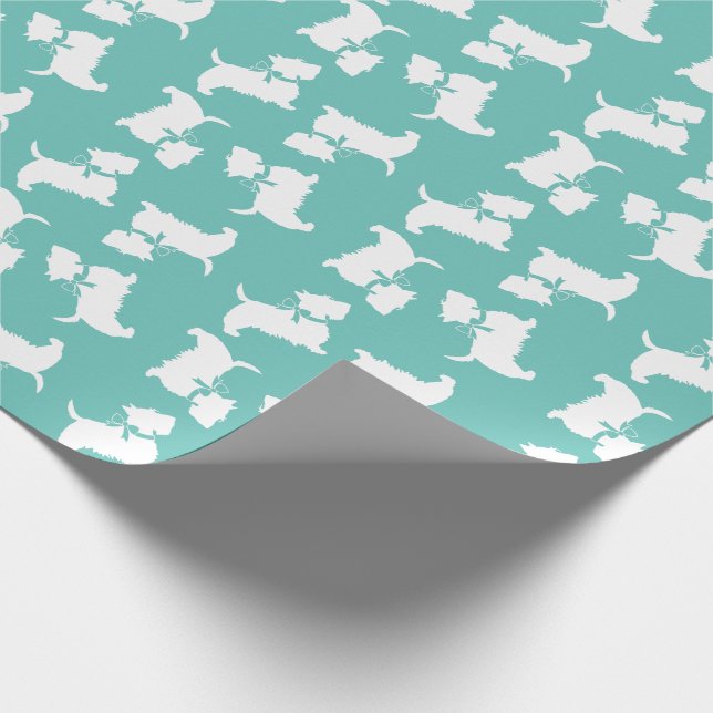Papel De Regalo Cachorro escocés adorno escocés (Esquina)