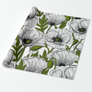 Papel De Regalo Cachorros blancos sobre blanco