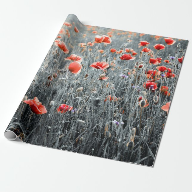 Papel De Regalo Cachorros de flores silvestres (Desenrollado)