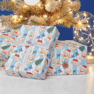 Papel De Regalo Cachorros de maltes adorable regalo de Navidad