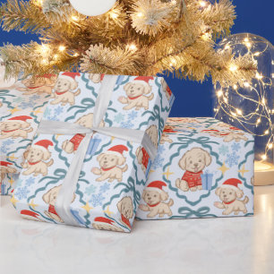 Papel De Regalo Cachorros de maltes adorable regalo de Navidad