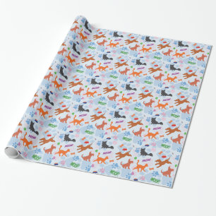Papel De Regalo Cachorros y gatitos