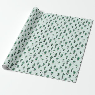 Papel De Regalo Cacti-succulentos, patrón de acero sin costuras di