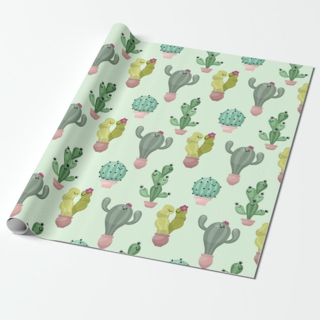 Papel De Regalo Cactus (Desenrollado)