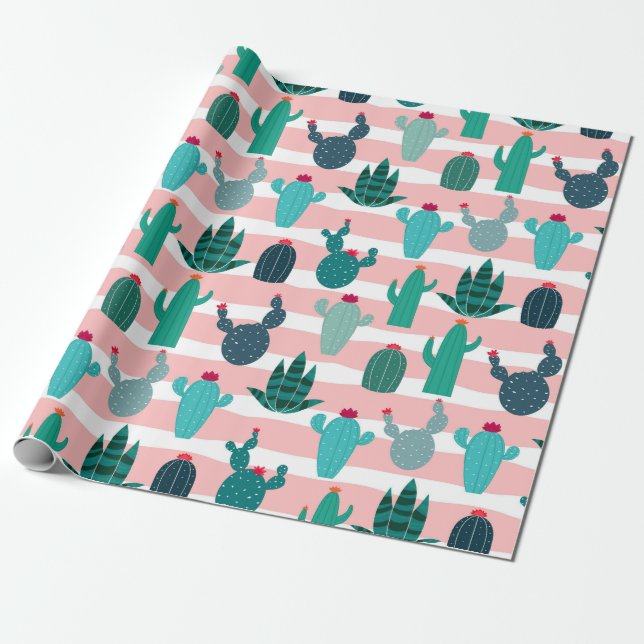 Papel De Regalo Cactus (Desenrollado)