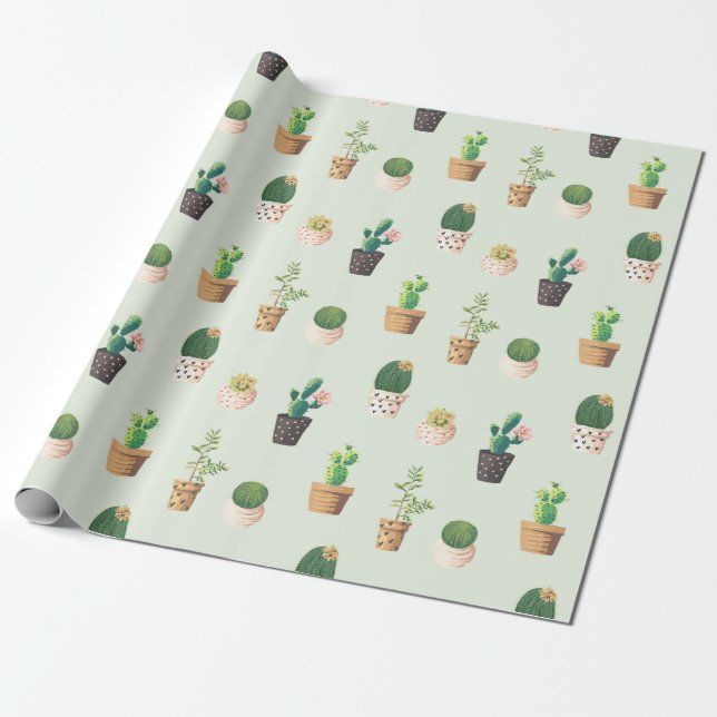 Papel De Regalo Cactus (Desenrollado)