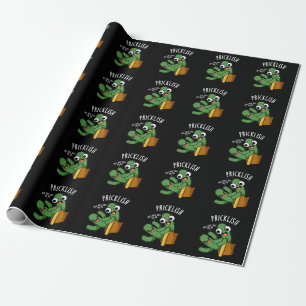 Papel De Regalo Cactus Cactus Funny Pricklish Puns Dark BG