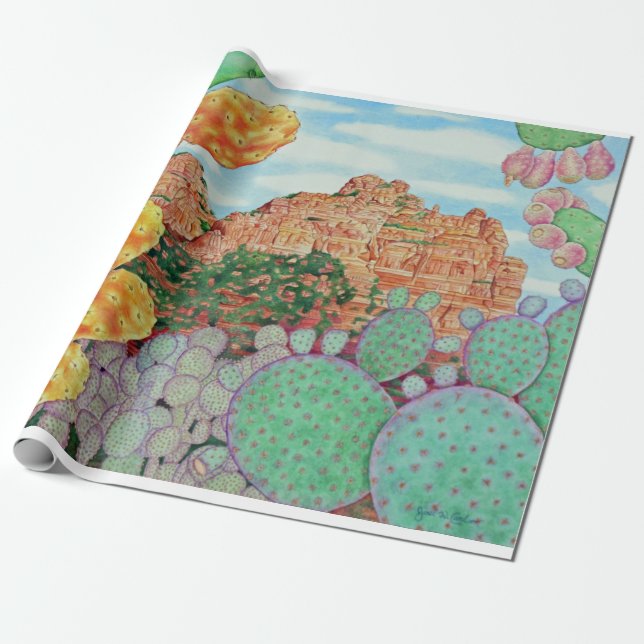 Papel De Regalo Cactus del desierto (Desenrollado)