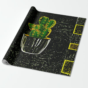 Papel De Regalo Cactus dibujado