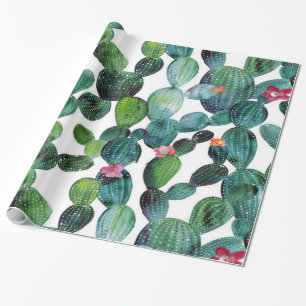 Papel De Regalo Cactus dispersado de la pera de Prickley del