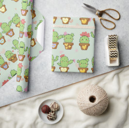 Papel De Regalo Cactus Lindo