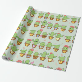 Papel De Regalo Cactus Lindo