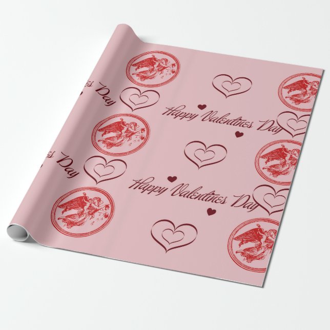 Papel De Regalo Cadeaupapier Happy Valentines Day (Desenrollado)