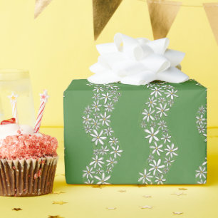 Papel De Regalo Cadena de margarita Flor gruesa Tiras de color ver
