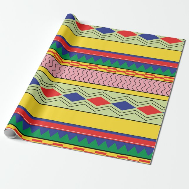 Papel De Regalo Cadena de patrón sin inconvenientes (Desenrollado)