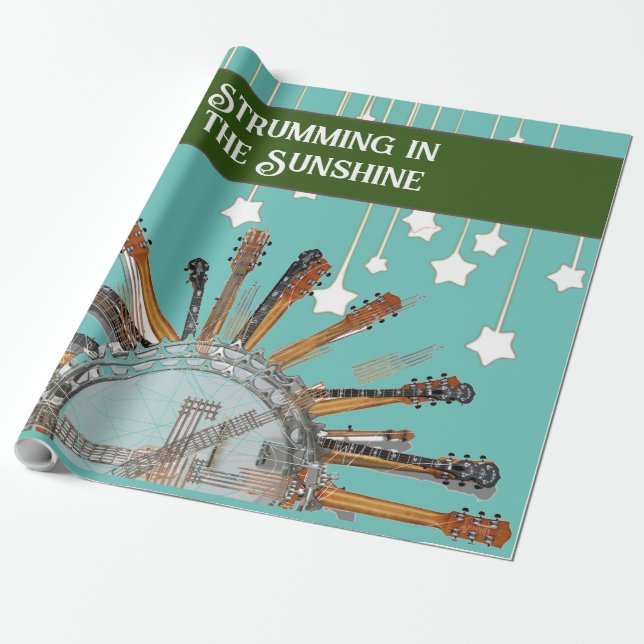 PAPEL DE REGALO CADENAS DE GUITARRA AL SOL (Desenrollado)