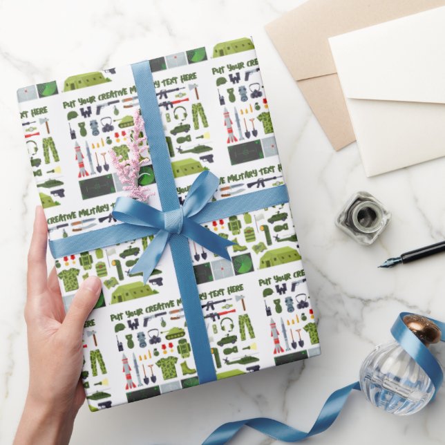 Papel De Regalo Cadet Collection Military Wrapping Paper (Regalar)