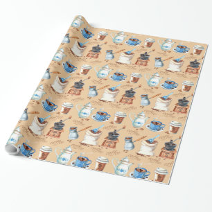 Papel De Regalo Café acuarela
