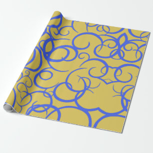 Papel De Regalo Café azul