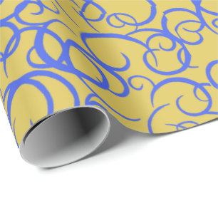 Papel De Regalo Café azul