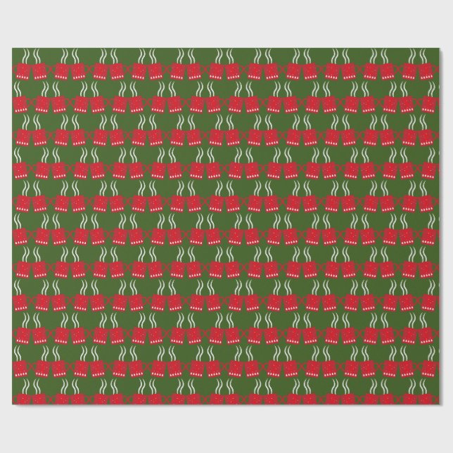 Papel De Regalo Café chocolate caliente (Superficie plana)
