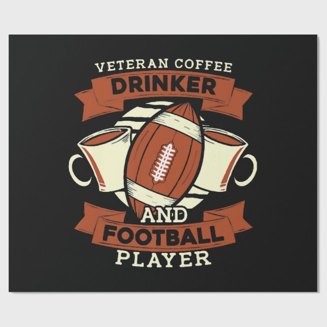 Papel De Regalo Café de Fútbol (Superficie plana)