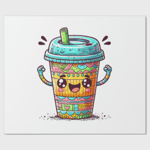 Papel De Regalo Café Kawai