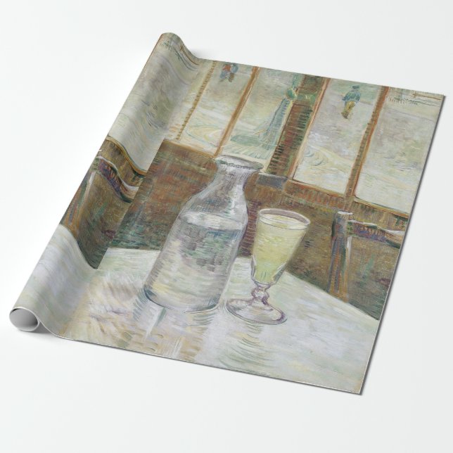 Papel De Regalo Café Mesa con Absenta de Vincent Van Gogh (Desenrollado)