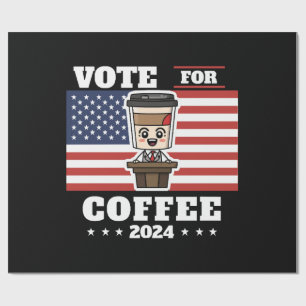 Papel De Regalo Café para presidente, vota por café