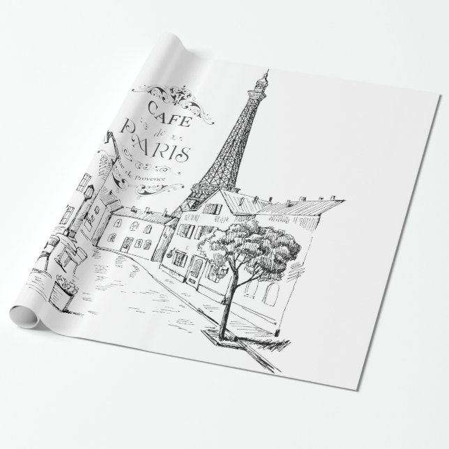 Papel De Regalo Cafe Paris (Desenrollado)