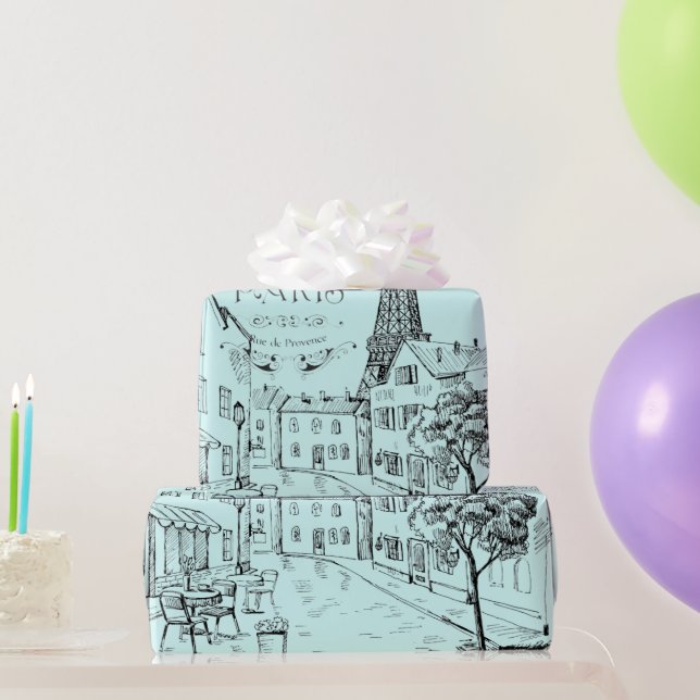 Papel De Regalo Cafe Paris Wrapping Paper (Regalos de fiesta)