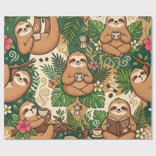 Papel de regalo Café Perezoso Acogedor
