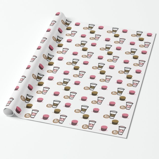 Papel De Regalo Café y Magdalenas (Desenrollado)