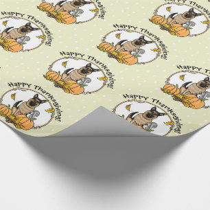 Papel De Regalo Caída Carne de cerdo alemán (moreno negro) Calabaz