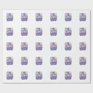 Papel De Regalo Caída de bajo unicornio idea de regalo tipografía 