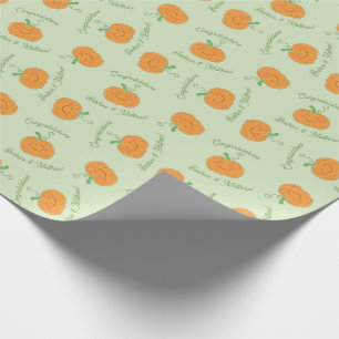 Papel De Regalo Caída de calabaza Baby Shower Cum