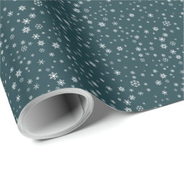 Papel De Regalo Caída de Copos de Nieve