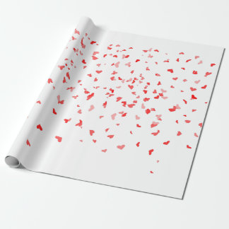 Papel De Regalo Caída de corazones rojos por todas partes