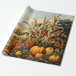Papel De Regalo Caída de la granja Desconexión de la calabaza de o