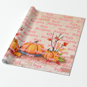 Papel De Regalo Caída Hermosa y Popular Acción de Gracias Feliz