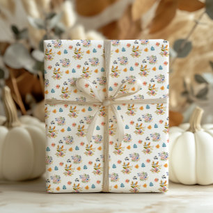 Papel De Regalo Caída Rustica Saltos del Otoño