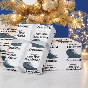 Papel De Regalo Caimán Cocodrilo Divertido