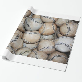 Papel De Regalo Caja de Baseballs