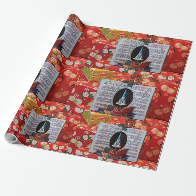 Papel De Regalo Caja de música de navidades (Desenrollado)