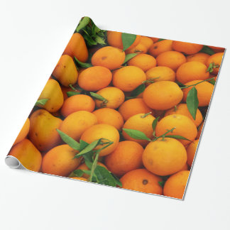 Papel De Regalo Caja de naranjas jugosos