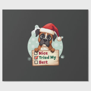 Papel De Regalo Caja de perro lindo Perro de Navidad Bonito He pro