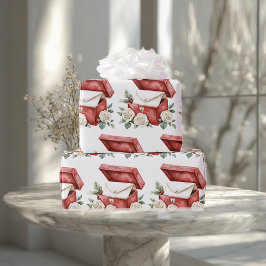 Papel De Regalo Caja de regalo nostálgica Sobre romántico Rosa vin